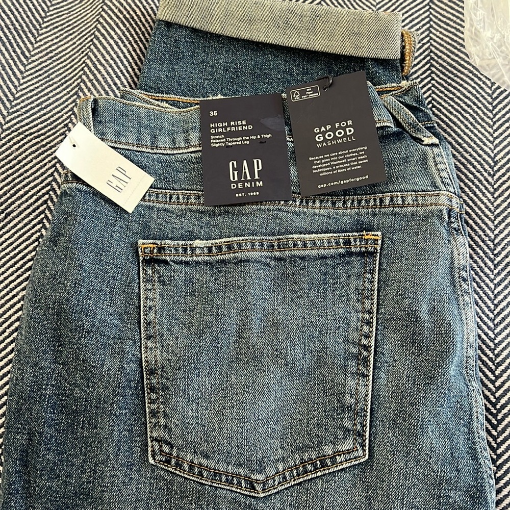 Gap, high-rise, best girlfriend jeans